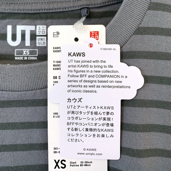 Kaws x Uniqlo BFF Unisex Striped Tee - Picture 5 of 8